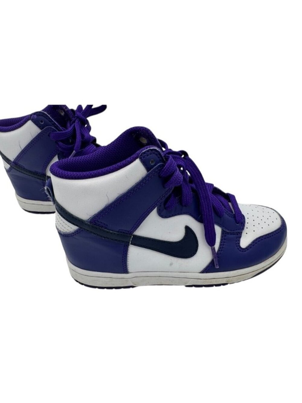 Nike Dunk High Sneakers DH9753-100 Electro Purple/Navy/White Shoes Youth Size 1Y - Picture 2 of 10
